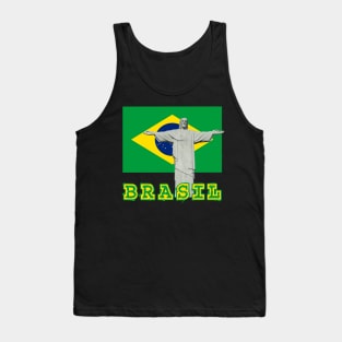 Brazil Brasil Cristo Corcovado Hispanic Spanish Teacher Food Culture Tank Top